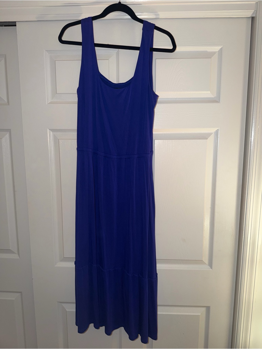 J Jason Wu Reg Knit Midi Dress With Shirred Hem Detail Royal Blue